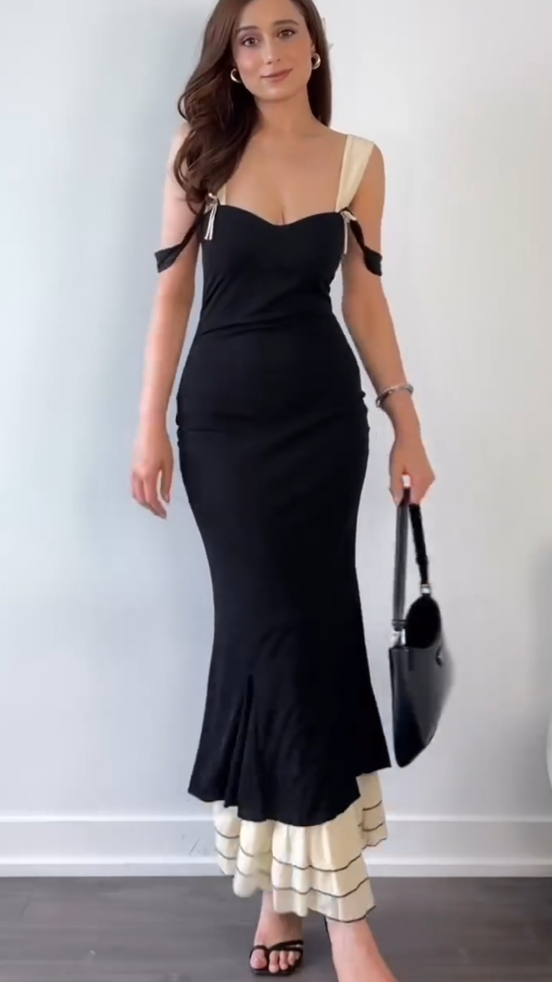 Patchwork fishtail dress