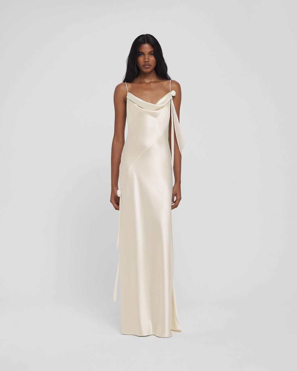 Floral halter back dress