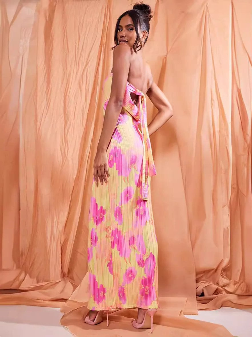 Azalea print tie dress